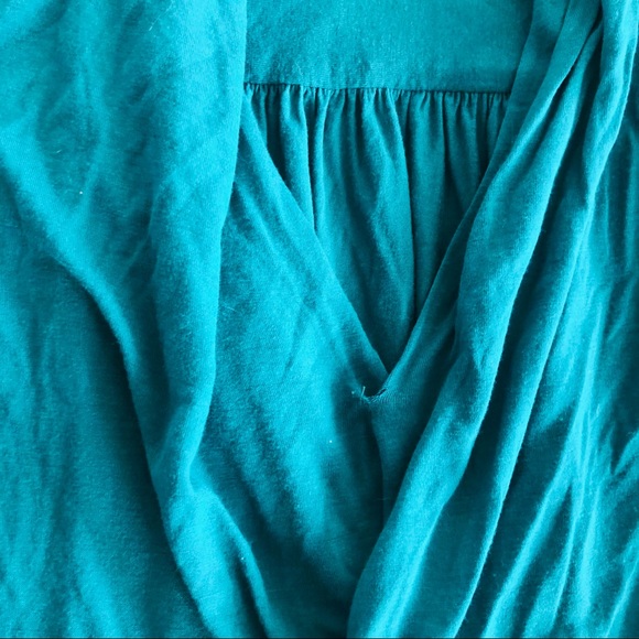 Babaton Teal Twist Front Plunging Blouse - Picture 7 of 8